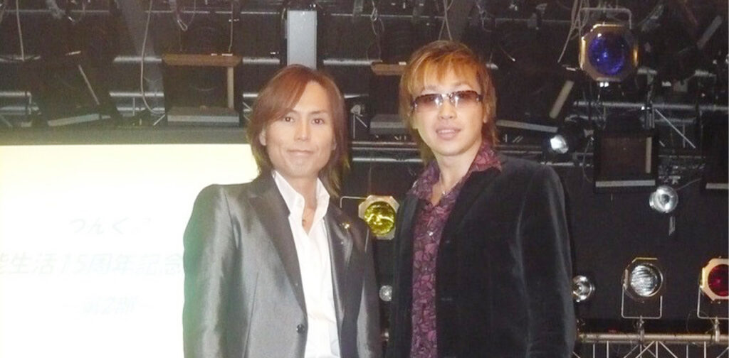 つんく♂氏となか。たつや